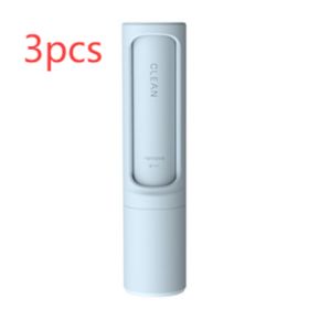 2-1 Reusable Pet Hair Remover Brush Lint Roller Portable Effective Self Cleaning Tool for Cat Dog Fur Hair Dust Removal Brush (Option: Blue3pcs)