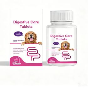 Dog Pre & Probiotic Digestive Care Tablets, Gut Health Supplement For Dogs, Supports Digestion, Immunity, Skin & Vision Health, 80 Chewable Table (Option: 1Box)