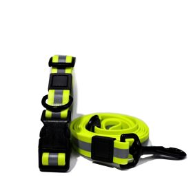 Reflective Leash Set It Can Reflect Light Sources Effectively Enhancing The Safety Of Pets During Outdoor Outings (Option: Yellow-20mm)