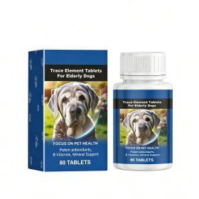 Trace Element Tablets For Senior Dogs Multimineral Supplement For Elderly Canines, Supports Bone Health, Skin Coat & Digestion (Option: 1Box)
