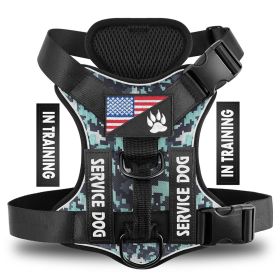 Reflective Breathable Solid Color Polyester Dog Strap (Option: Camouflage colour-XS)