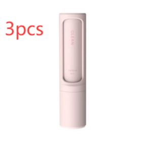 2-1 Reusable Pet Hair Remover Brush Lint Roller Portable Effective Self Cleaning Tool for Cat Dog Fur Hair Dust Removal Brush (Option: Pink3pcs)