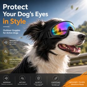 Dog Goggles For Medium & Large Dogs (Option: Black)