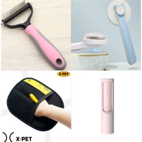 Pet Long-haired Dogknot Comb Double-sided Blade Dog (Option: Set9-L)
